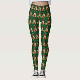 Cute Cocker Spaniel Puppy Kerstmis Leggings
