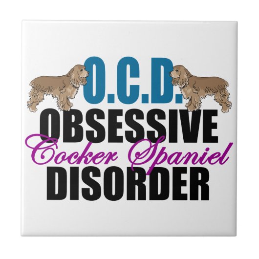 Cute Cocker Spaniel Tegeltje (Voorkant)