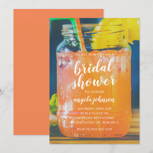 Cute Cocktail Mason Jar Bridal Shower Kaart