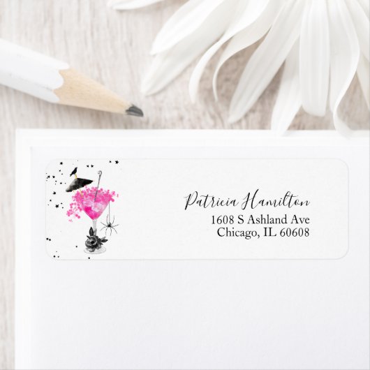 Cute Cocktails Halloween Bruidsfeest Label (Insitu)