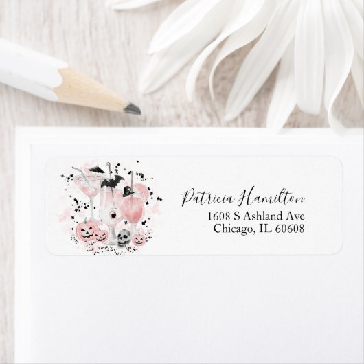 Cute Cocktails Halloween Bruidsmeisje Uitnodiging  Etiket (Insitu)