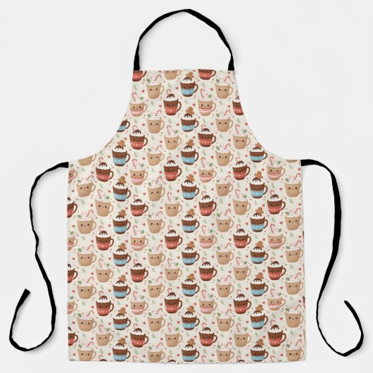 Cute Cocoa Holiday Apron Schort (Voorkant)