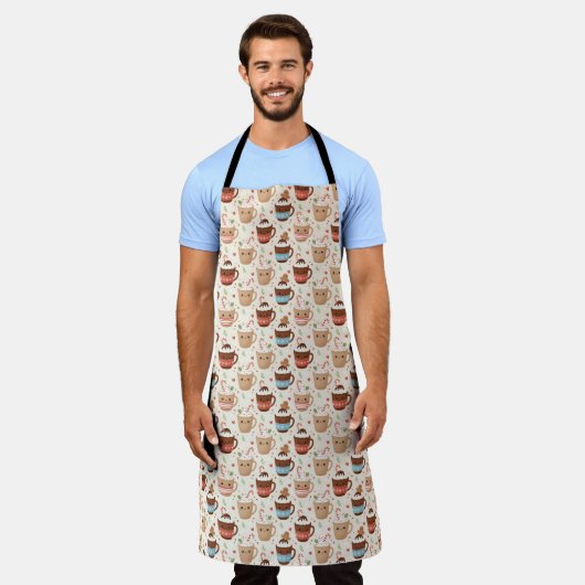 Cute Cocoa Holiday Apron Schort (Gedragen)