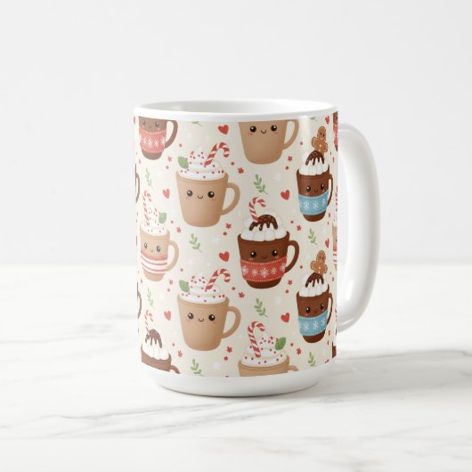 Cute Cocoa Holiday Coffee Mug Koffiemok (Voorkant rechts)
