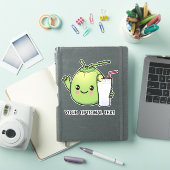 Cute Coconut Custom Text Sticker (iPad Cover)