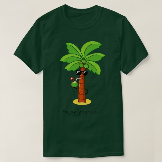 Cute Coconut Tree T-shirt (Design voorkant)