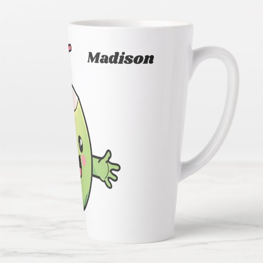 Cute Coconuts, aangepaste naam Latte Mok (Rechts)