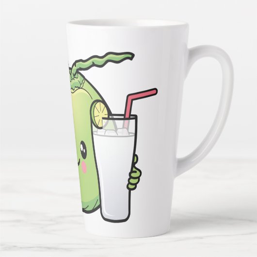 Cute Coconuts, aangepaste naam Latte Mok (Rechts)