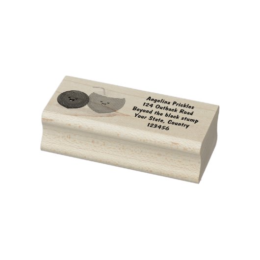 Cute coconuts cartoon rubberstempel (Stempel)