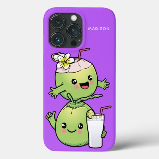 Cute Coconuts, telefoongesprekken met aangepaste n Case-Mate iPhone Case (Achterkant)