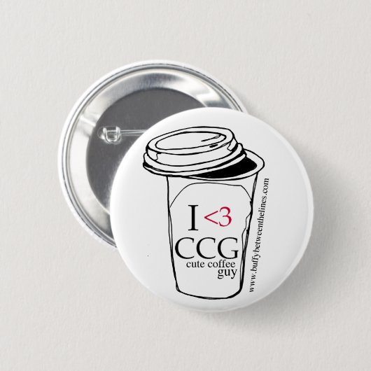 Cute Coffe Guy Button (Voorkant /achterkant)