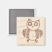 Cute Coffee Bean Owl Bird Magneet (Voorkant / Achterkant)