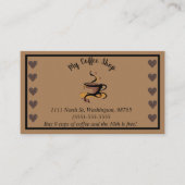 Cute Coffee Bean Shop Punch Visitekaartje (Voorkant)
