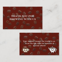 Cute Coffee Beans Bedankkaart Ontwerp