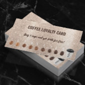 Cute Coffee Beans Gold Glitter Coffee Loyalty