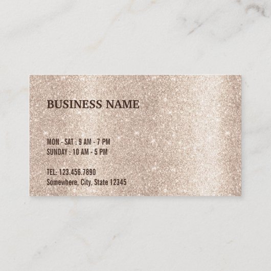 Cute Coffee Beans Gold Glitter Coffee Loyalty (Achterkant)