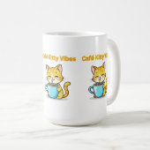 **Cute Coffee Cat – Adorable Cat Drinking Coffee I Koffiemok (Voorkant rechts)