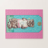  CUTE COFFEE CAT CARTOON JIGSAW PUZZLE LEGPUZZEL (Horizontaal)