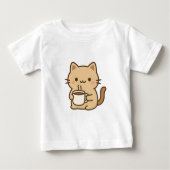 Cute Coffee Cat Kawaii Cozy Aesthetic Design (Voorkant)