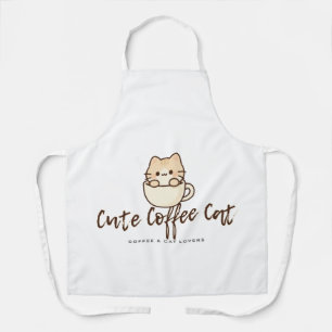 Cute Coffee Cat Schort – Grappige Keuken Voor Koff