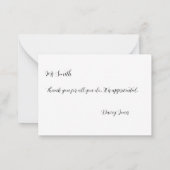 Cute Coffee Christmas Gift Card Holder for Teacher Notitiekaartje (Achterkant)