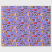 Cute Coffee en Cakes Design Cadeaupapier (Vlak)