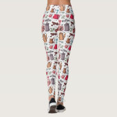 Cute Coffee en Cakes Design Leggings (Achterkant)