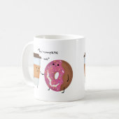 Cute Coffee en Donut Complete Couple Koffiemok (Voorkant links)