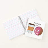 Cute Coffee en Donut Complete Couple Notitieboek (Binnen)