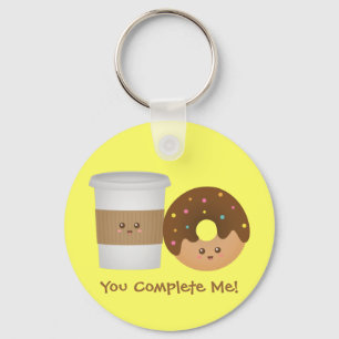 Cute Coffee en Donut... Sleutelhanger