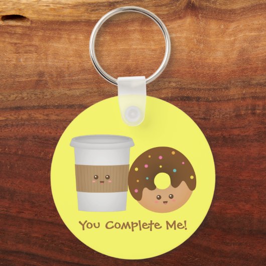 Cute Coffee en Donut... Sleutelhanger (Voorkant)
