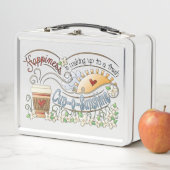 Cute Coffee Inspiration Metal Lunch Box (In situ)