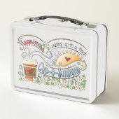 Cute Coffee Inspiration Metal Lunch Box (Achterkant)
