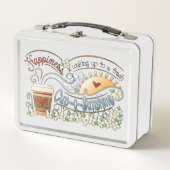 Cute Coffee Inspiration Metal Lunch Box (Voorkant)