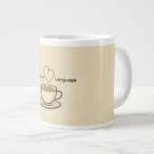 Cute Coffee Is My Love Language Mug Grote Koffiekop (Voorkant rechts)