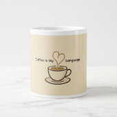 Cute Coffee Is My Love Language Mug Grote Koffiekop (Voorkant)