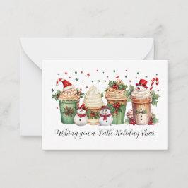 Cute Coffee Kerstcadeaukaarthouder voor Docenten Notitiekaartje