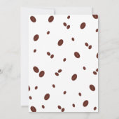 Cute Coffee Latte Birthday Invitation Kaart (Achterkant)