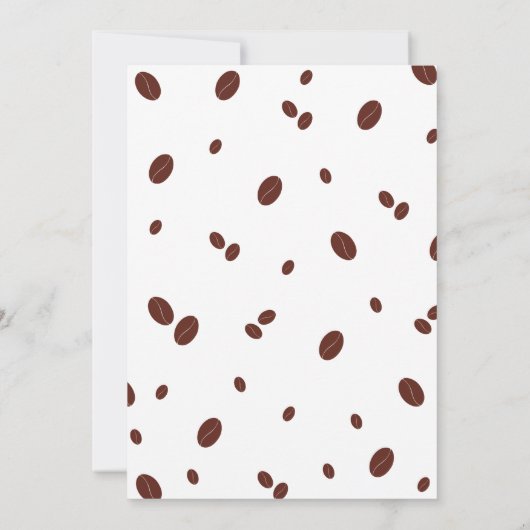 Cute Coffee Latte Birthday Invitation Kaart (Achterkant)