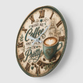 Cute Coffee Lover Grote Klok (Hoek)