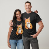 Cute Coffee Lover Kat T-Shirt – Grappige Kat die K (Unisex)