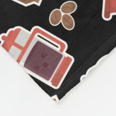 Cute Coffee Lovers Caffeine ThMED Kawaii Pattern Fleece Deken (Hoek)
