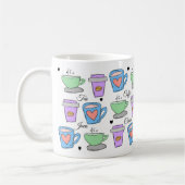 Cute Coffee Lovers Container Drawings Pattern Koffiemok (Links)