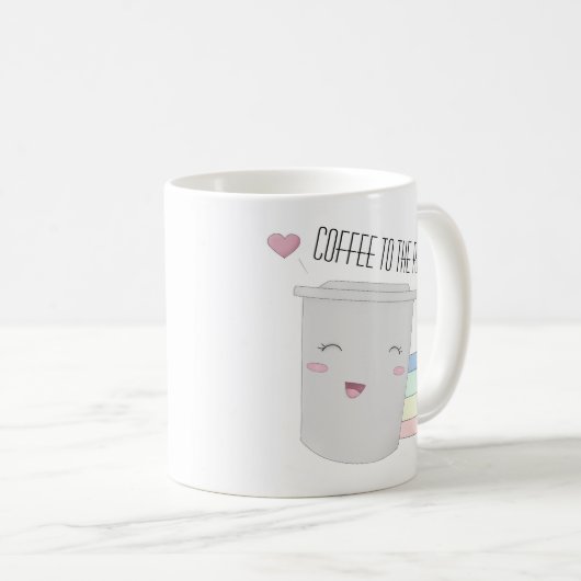 Cute Coffee Lovers Superheld Rainbow Koffiemok (Voorkant rechts)