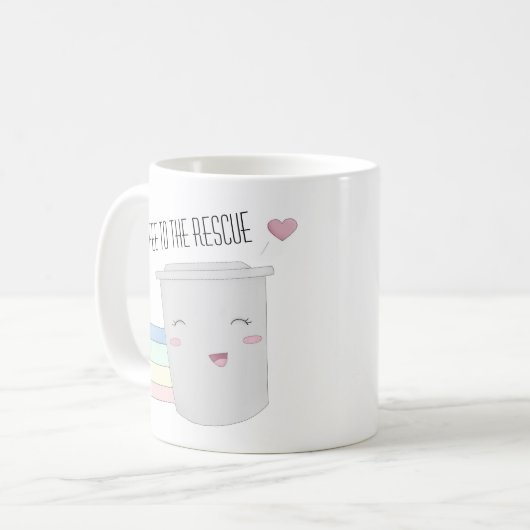 Cute Coffee Lovers Superheld Rainbow Koffiemok (Voorkant links)