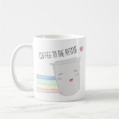 Cute Coffee Lovers Superheld Rainbow Koffiemok (Links)
