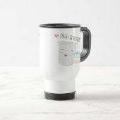 Cute Coffee Lovers Superheld Rainbow Reisbeker (Voorkant rechts)