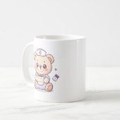 Cute Coffee-Loving Nurse Teddy Bear  Koffiemok (Voorkant links)