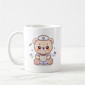 Cute Coffee-Loving Nurse Teddy Bear  Koffiemok (Links)