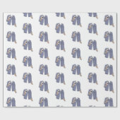 Cute Coffee Mode Party Wrapping Paper Cadeaupapier (Vlak)